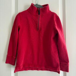 J Crew Factory Crewcuts Red Quarter Zip Sweater Size 4-5